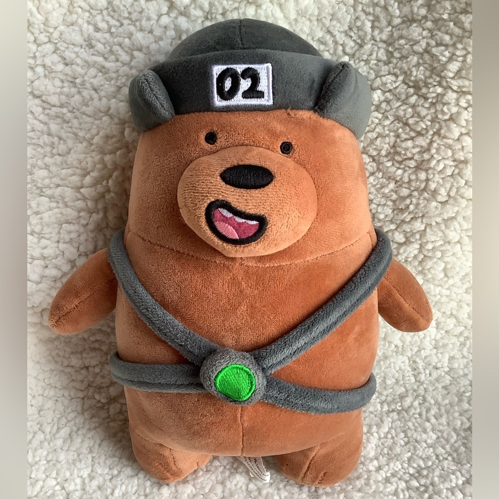 MINISO We Bare Bears Cartoon Network Grizz Plush Stuffed Animal Toy